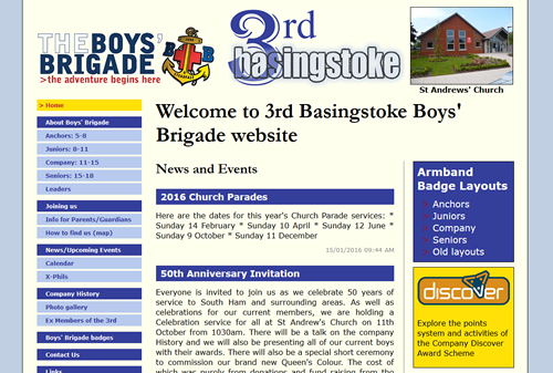 3rd Basingtoke Boys' Brigade website