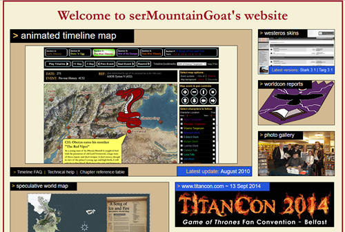 Ser Mountain Goat's website