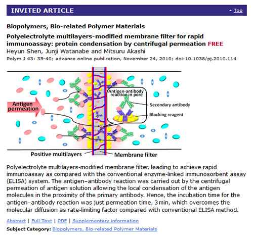 Graphical Table of Contents for Polymer Journal