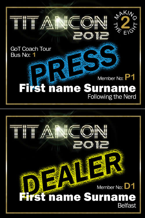 TitanCon 2012 name badge