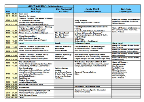 TitanCon 2012 Schedule