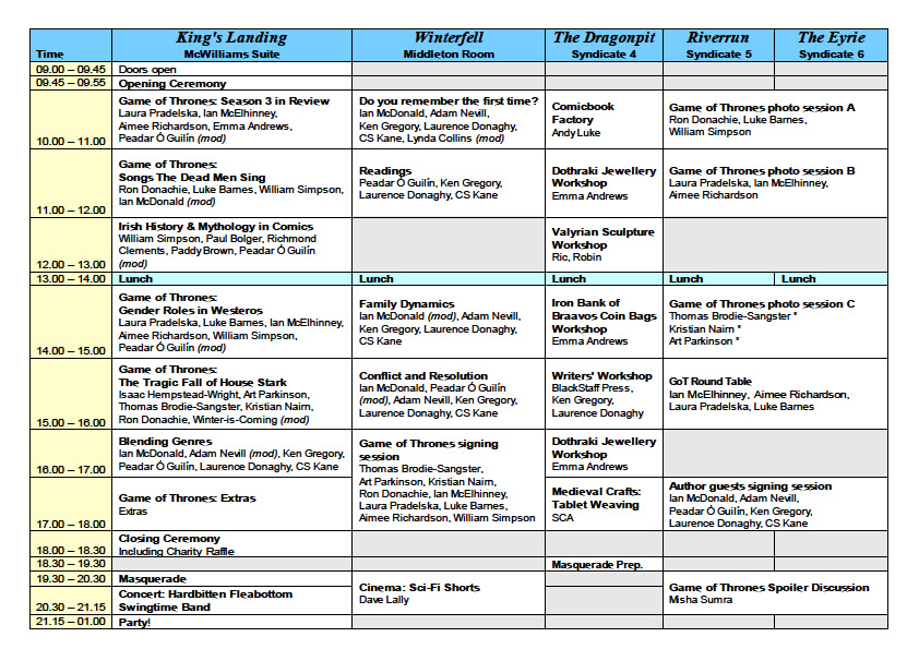 TitanCon 2013 Schedule