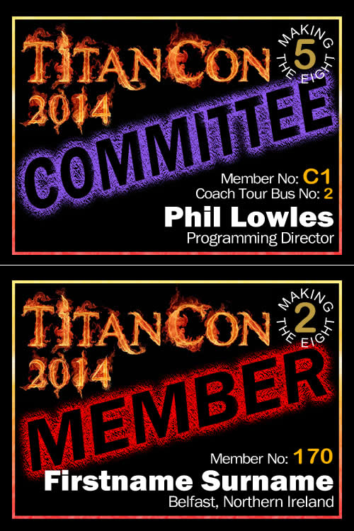TitanCon 2014 name badge